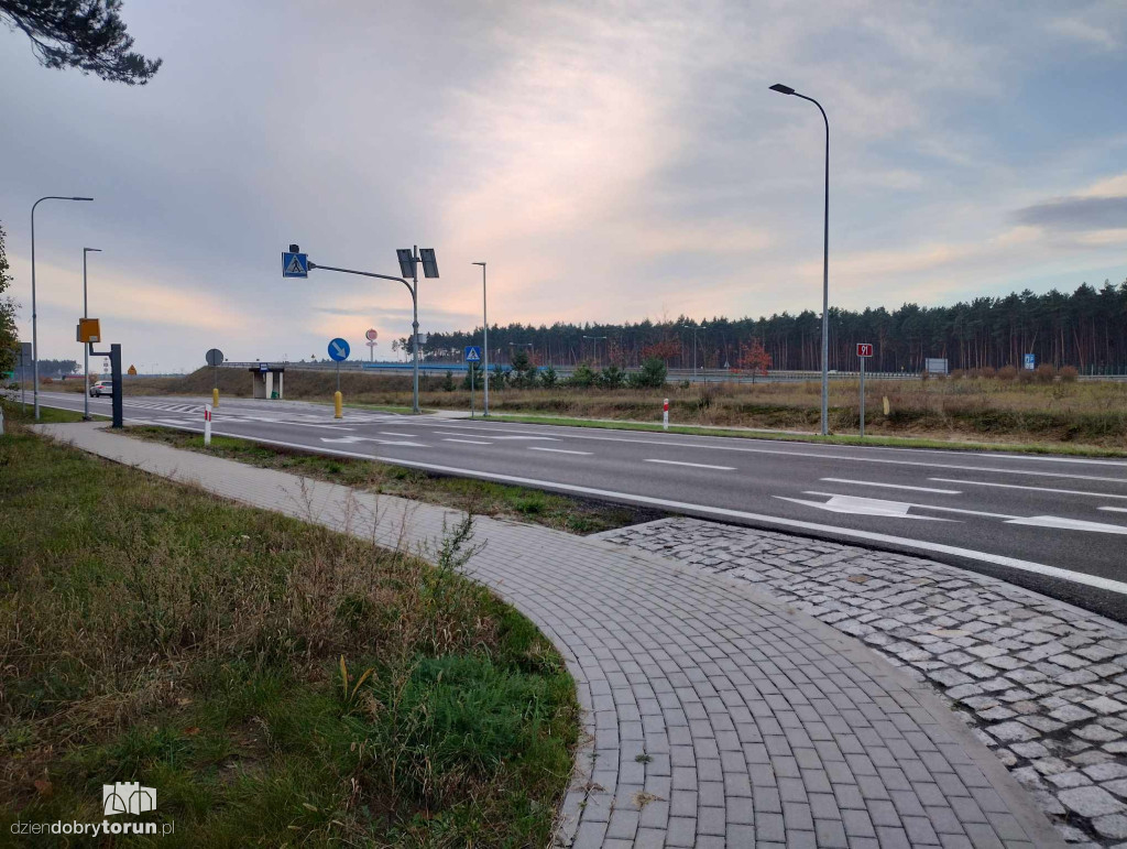 Zniszczony fotoradar na drodze krajowej nr 91