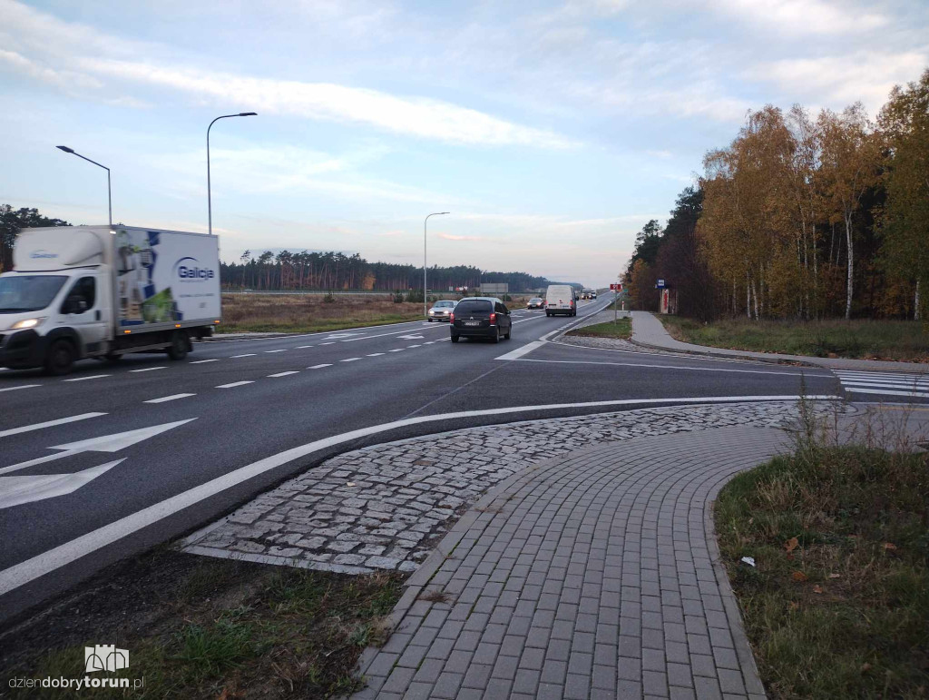 Zniszczony fotoradar na drodze krajowej nr 91