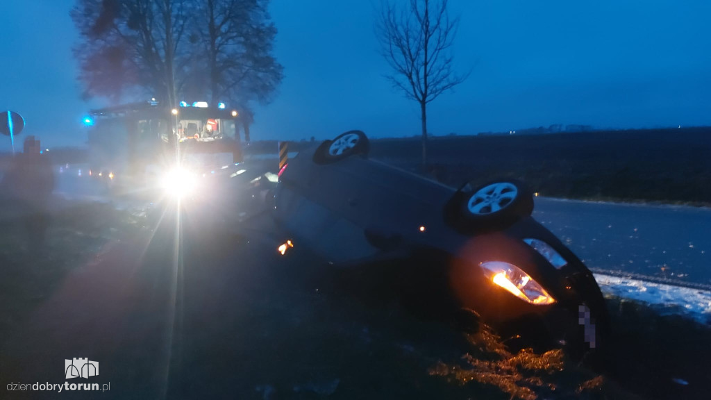Groźna kolizja w powiecie toruńskim