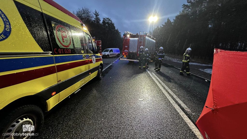 Śmiertelny wypadek na DK10 pod Toruniem