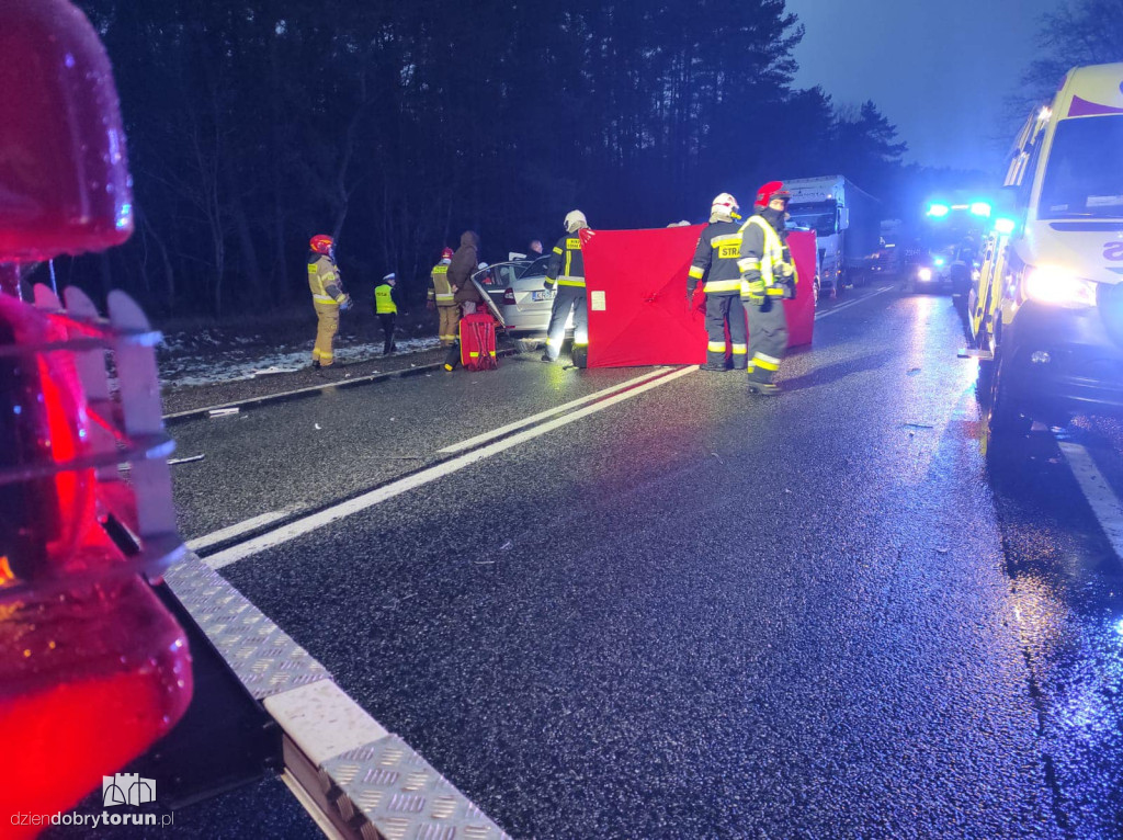 Śmiertelny wypadek na DK10 pod Toruniem