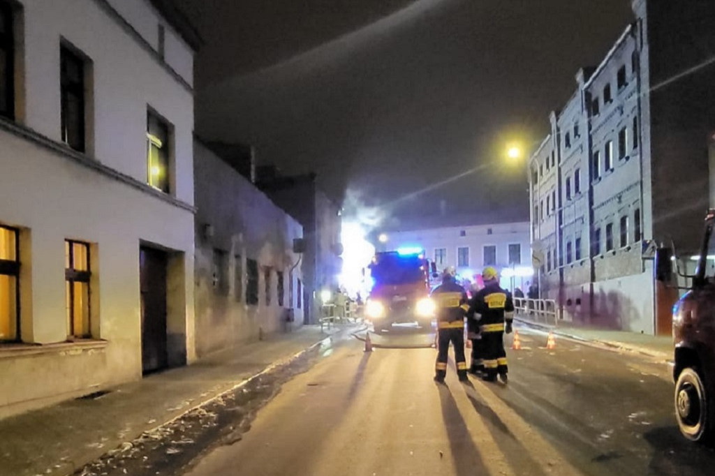 Pożar w centrum Chełmży