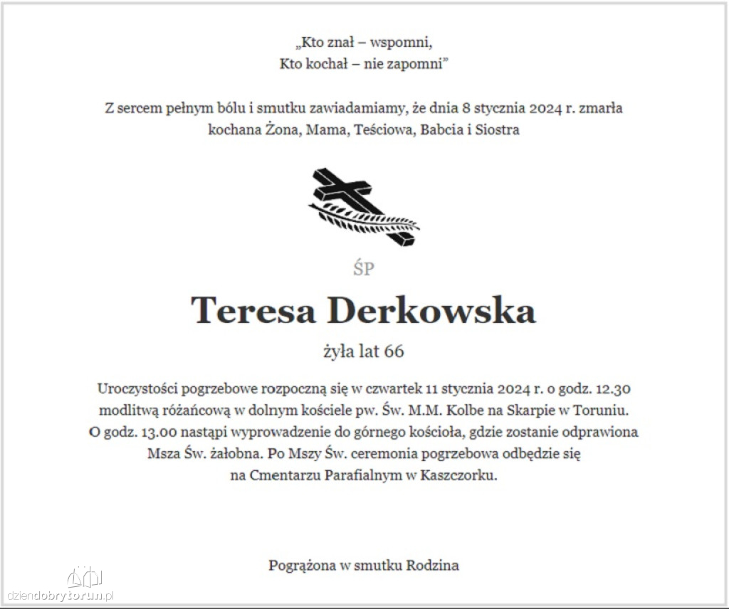Toruń: Te osoby odeszły w ostatnim czasie