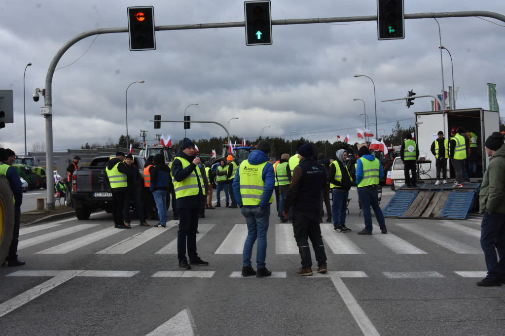 Blokada rolników w Lubiczu Dolnym