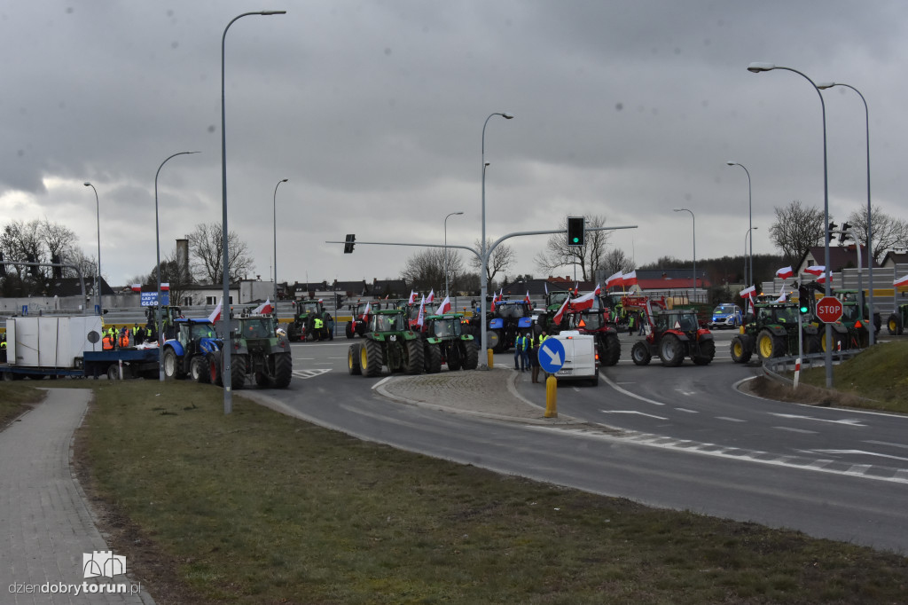 Blokada rolników w Lubiczu Dolnym