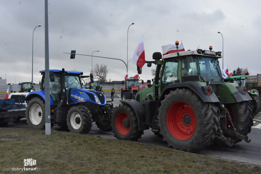 Blokada rolników w Lubiczu Dolnym