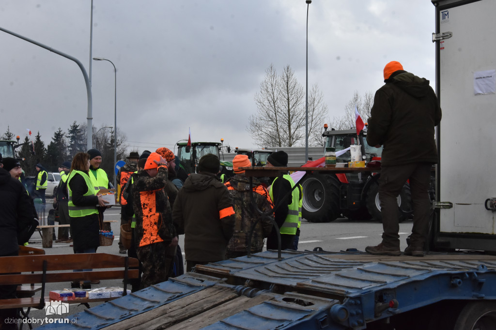 Blokada rolników w Lubiczu Dolnym