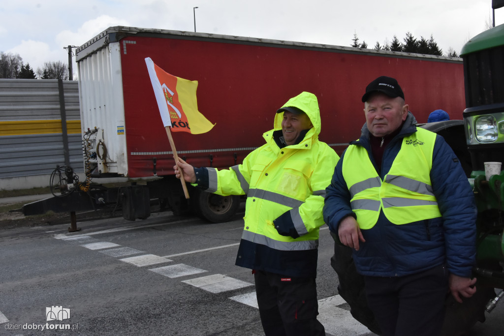 Blokada rolników w Lubiczu Dolnym