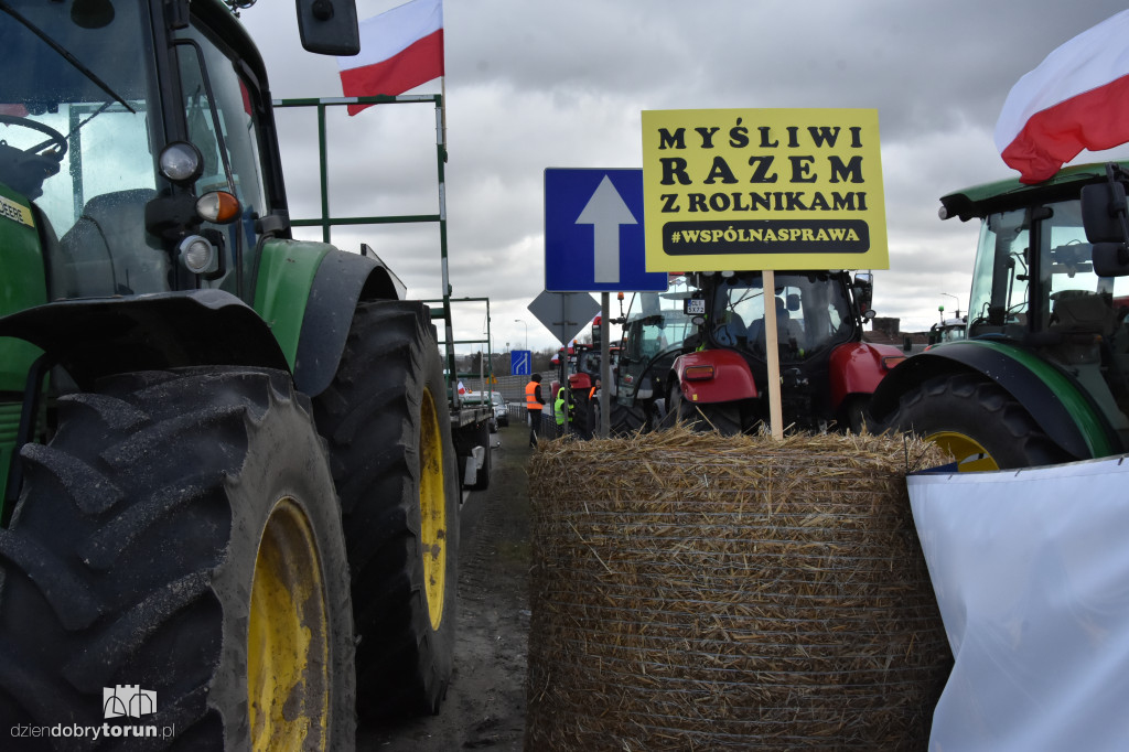 Blokada rolników w Lubiczu Dolnym