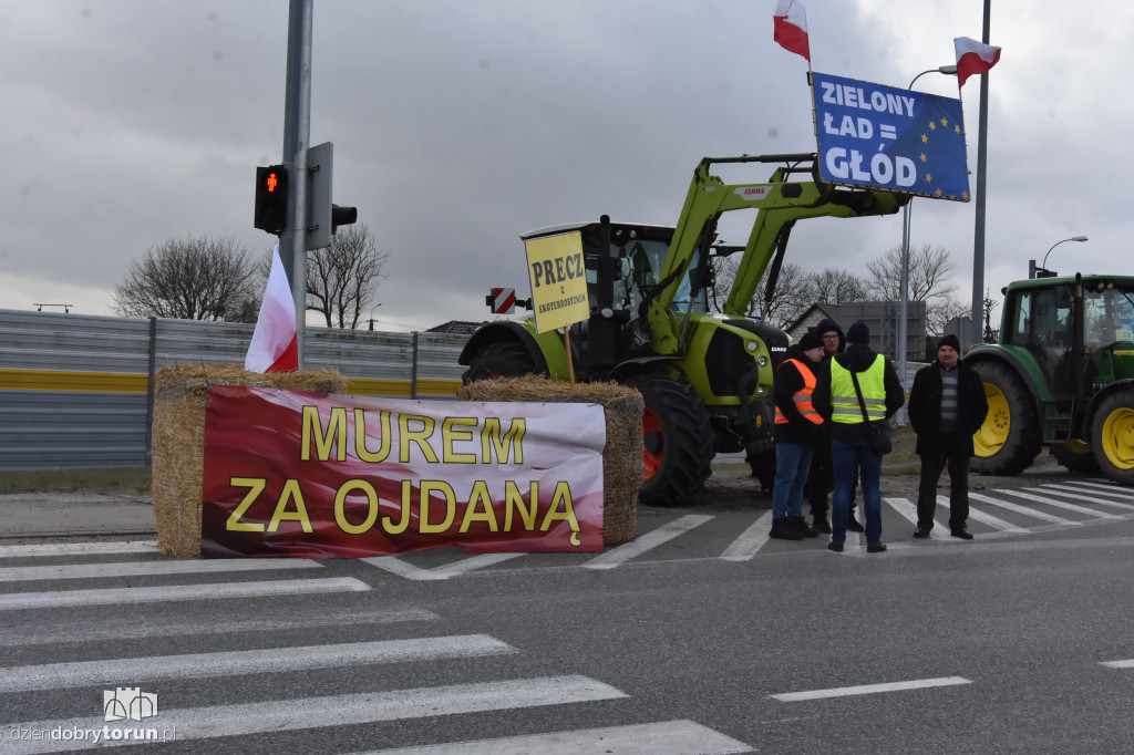 Blokada rolników w Lubiczu Dolnym