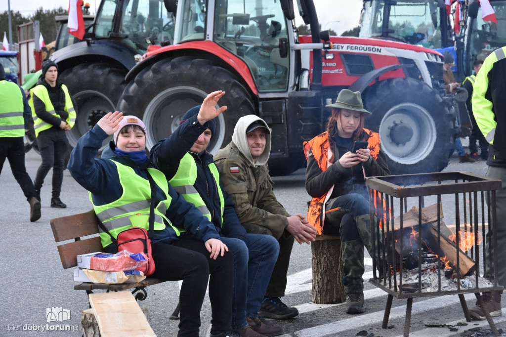 Blokada rolników w Lubiczu Dolnym