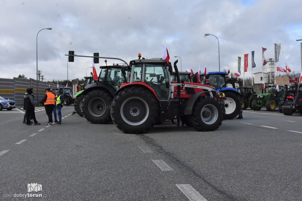 Blokada rolników w Lubiczu Dolnym