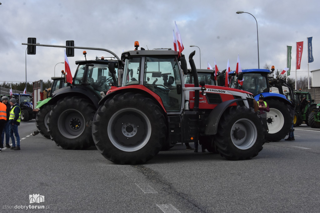 Blokada rolników w Lubiczu Dolnym