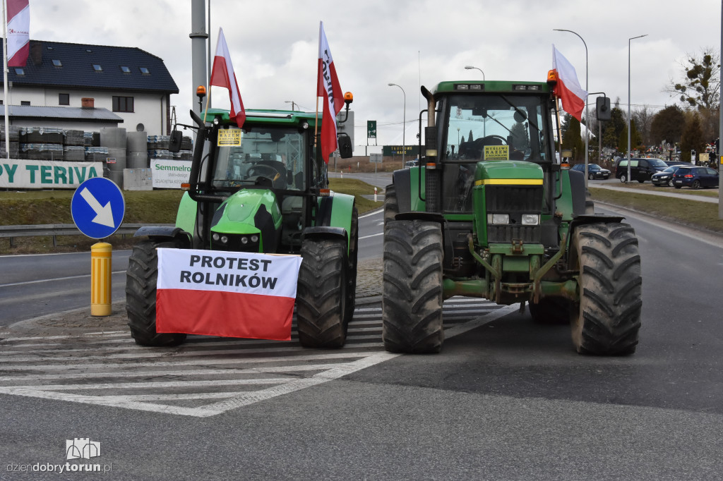 Blokada rolników w Lubiczu Dolnym