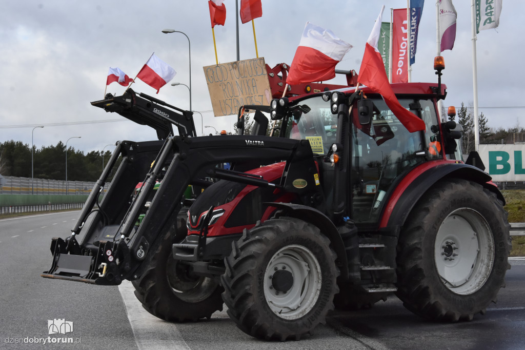 Blokada rolników w Lubiczu Dolnym