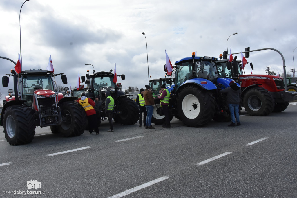 Blokada rolników w Lubiczu Dolnym