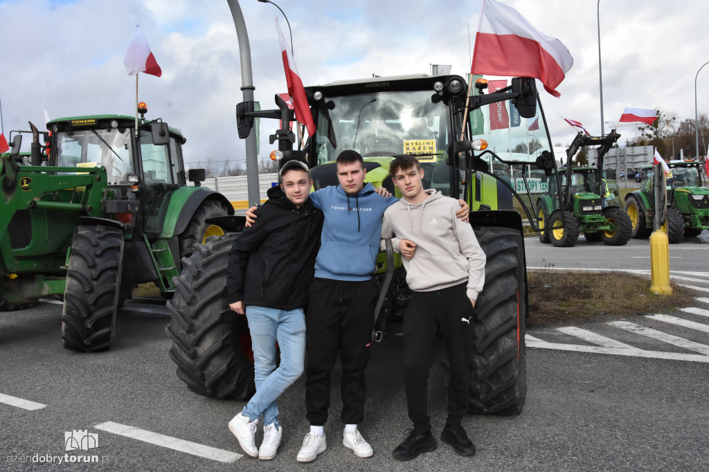 Blokada rolników w Lubiczu Dolnym