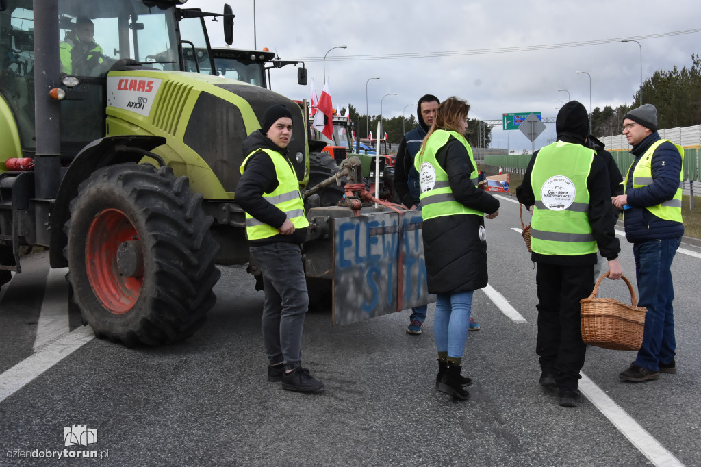 Blokada rolników w Lubiczu Dolnym