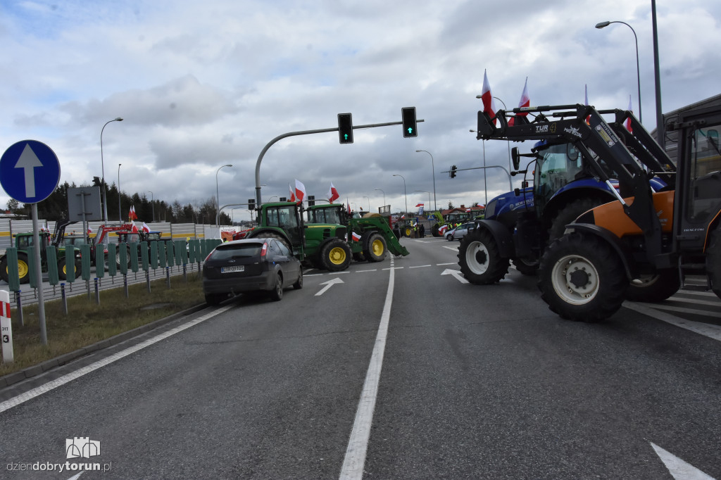 Blokada rolników w Lubiczu Dolnym