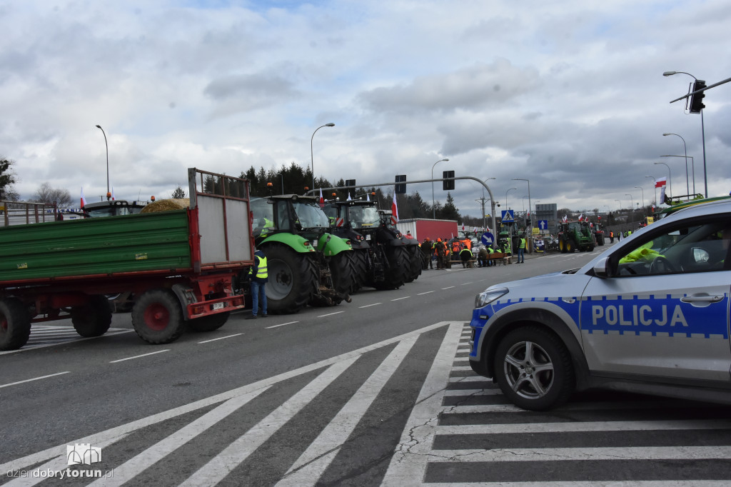 Blokada rolników w Lubiczu Dolnym