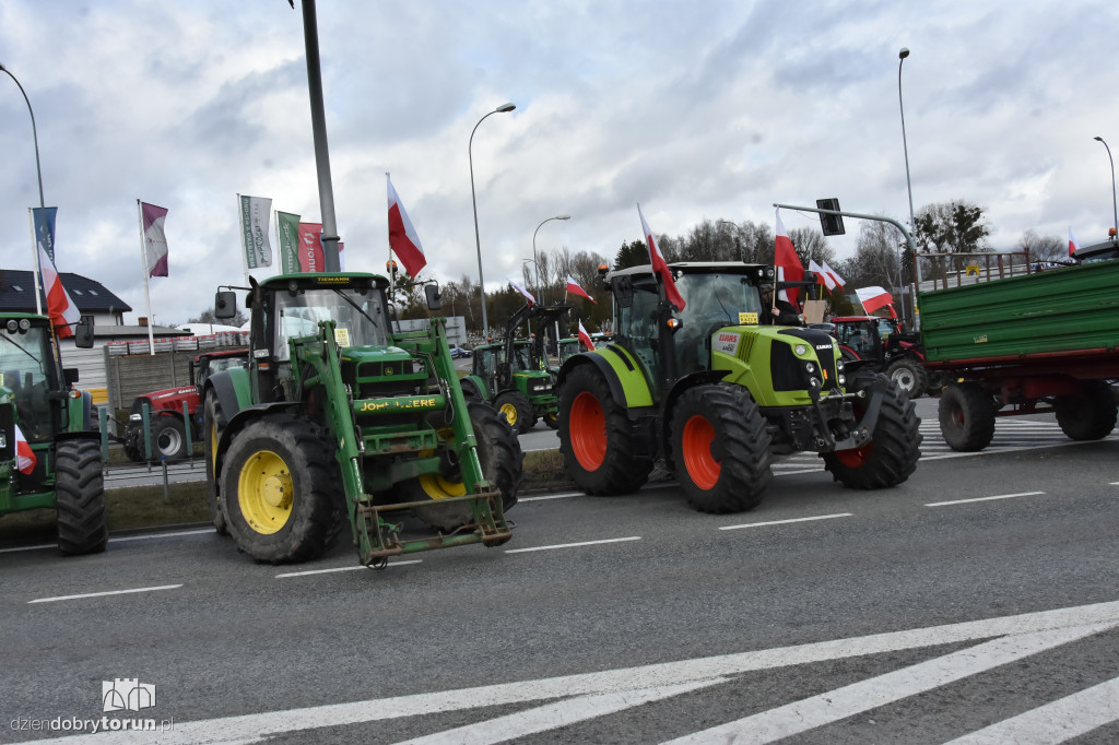 Blokada rolników w Lubiczu Dolnym