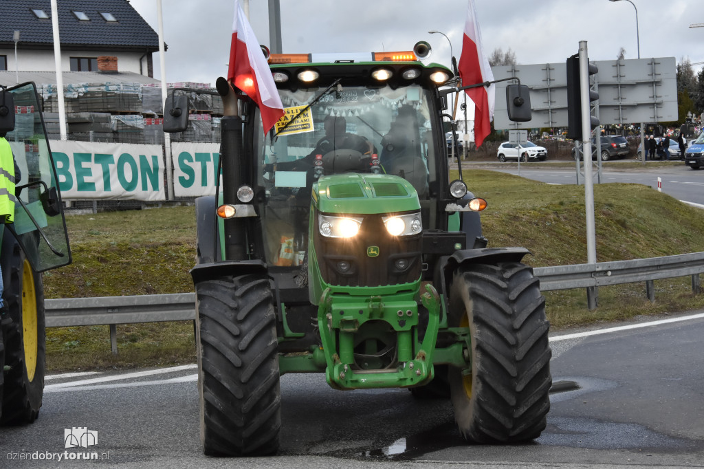 Blokada rolników w Lubiczu Dolnym