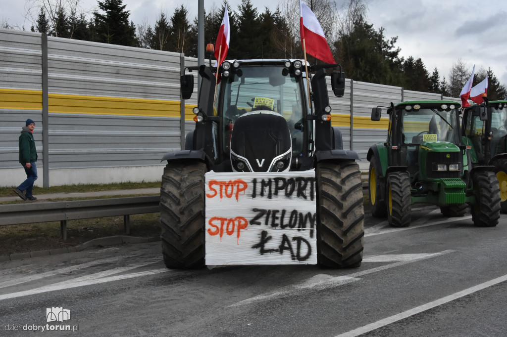 Blokada rolników w Lubiczu Dolnym