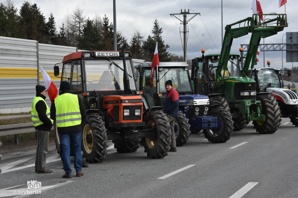 Blokada rolników w Lubiczu Dolnym