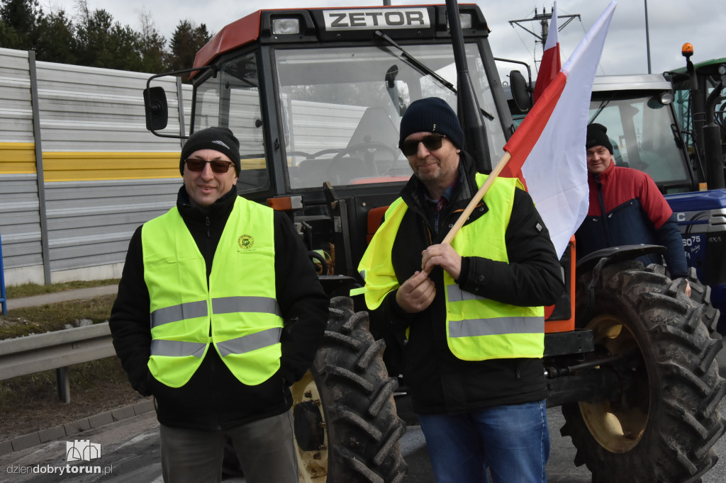 Blokada rolników w Lubiczu Dolnym