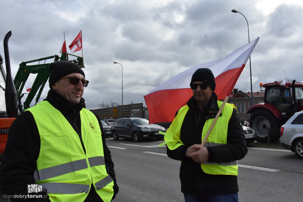 Blokada rolników w Lubiczu Dolnym