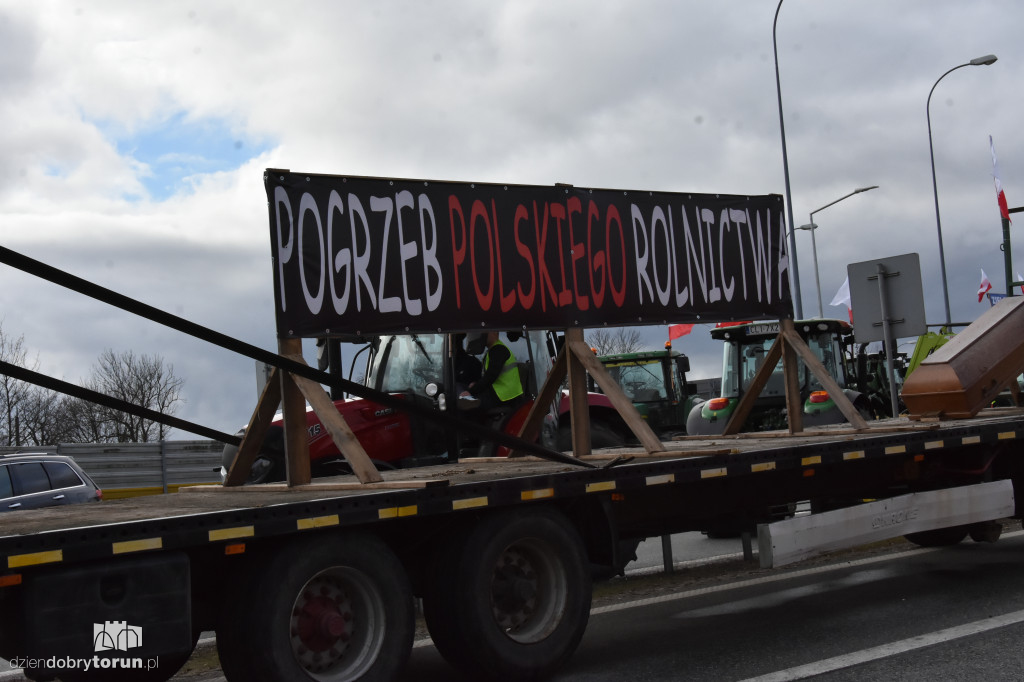 Blokada rolników w Lubiczu Dolnym