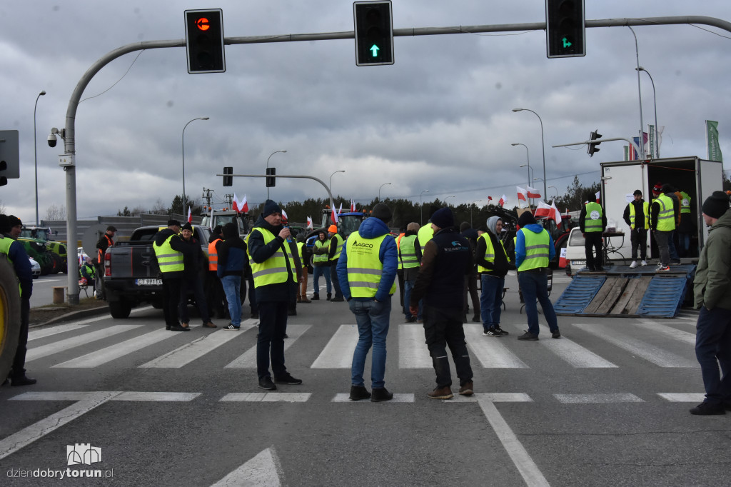 Blokada rolników w Lubiczu Dolnym