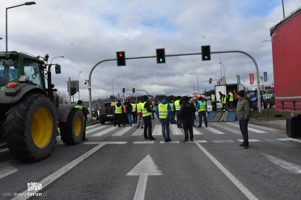 Blokada rolników w Lubiczu Dolnym