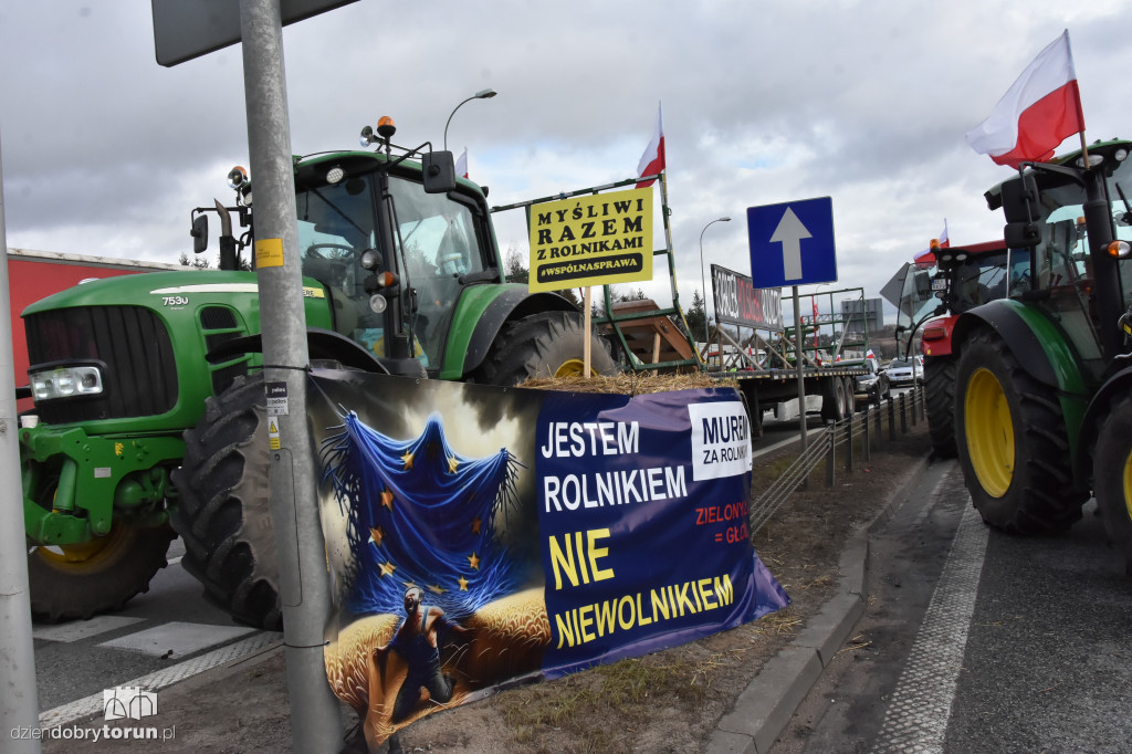 Blokada rolników w Lubiczu Dolnym