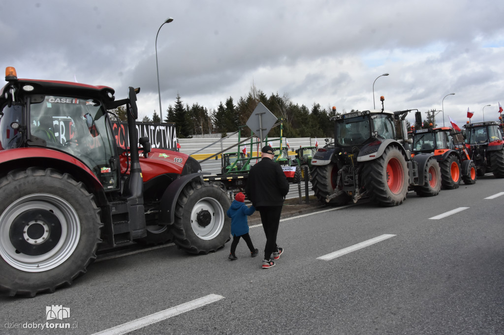 Blokada rolników w Lubiczu Dolnym