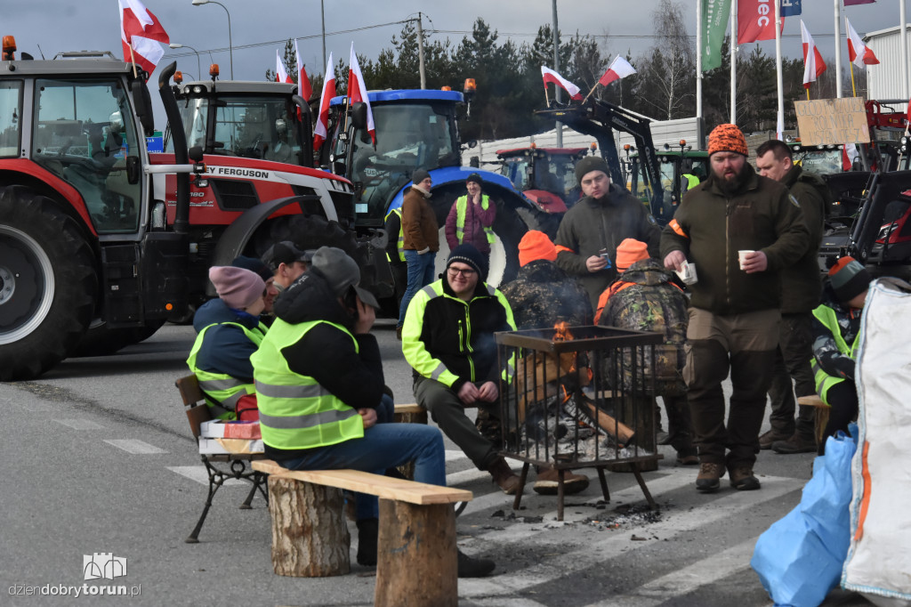 Blokada rolników w Lubiczu Dolnym