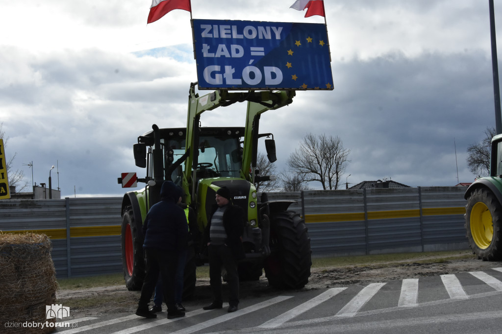 Blokada rolników w Lubiczu Dolnym