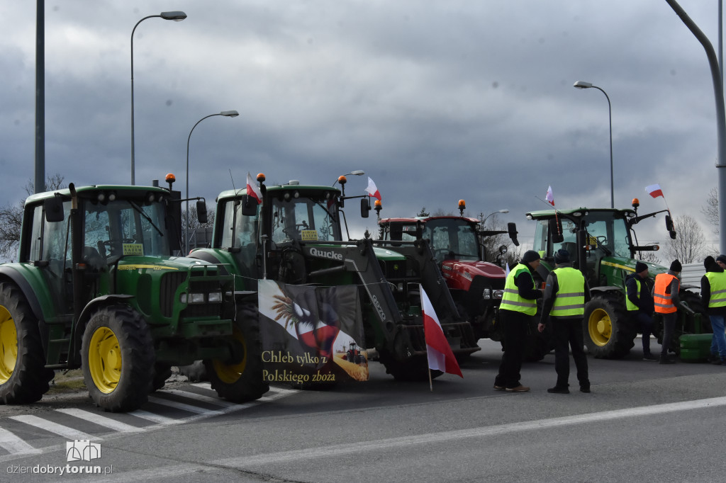 Blokada rolników w Lubiczu Dolnym