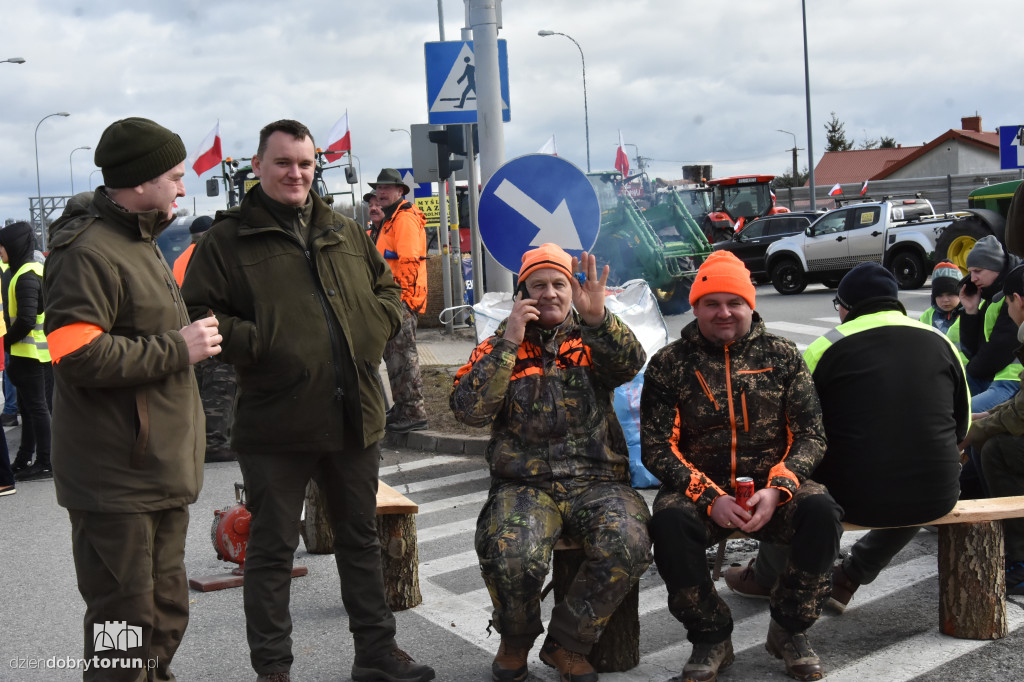 Blokada rolników w Lubiczu Dolnym