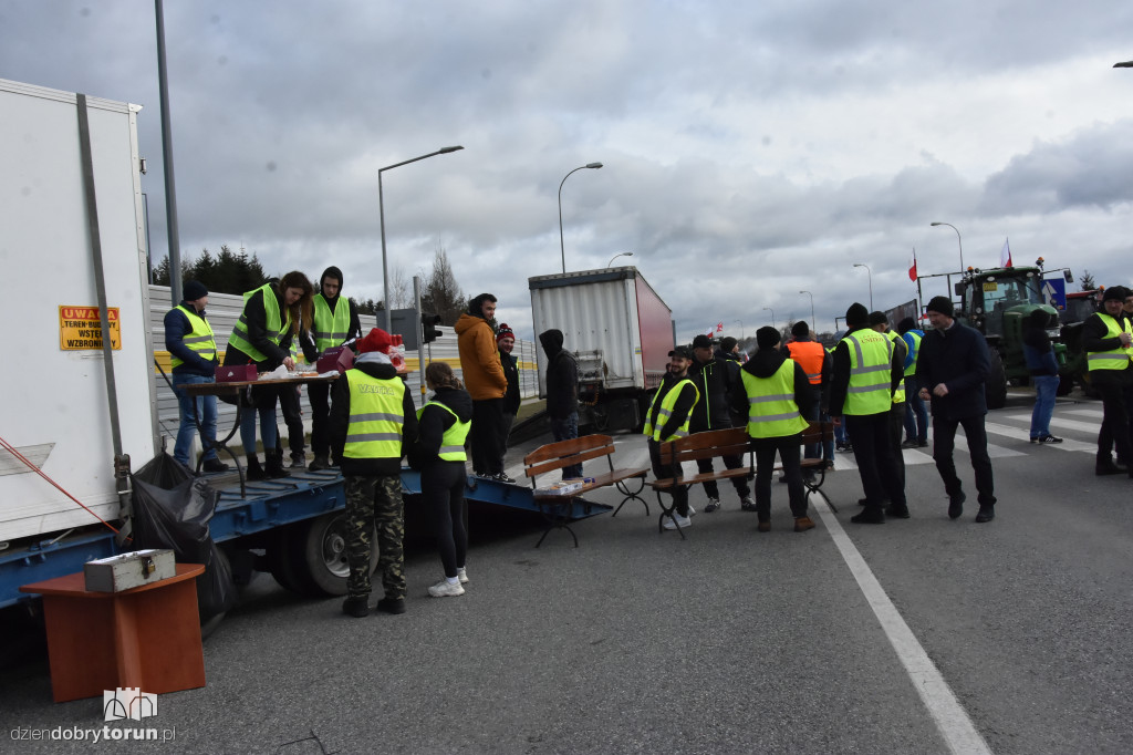 Blokada rolników w Lubiczu Dolnym