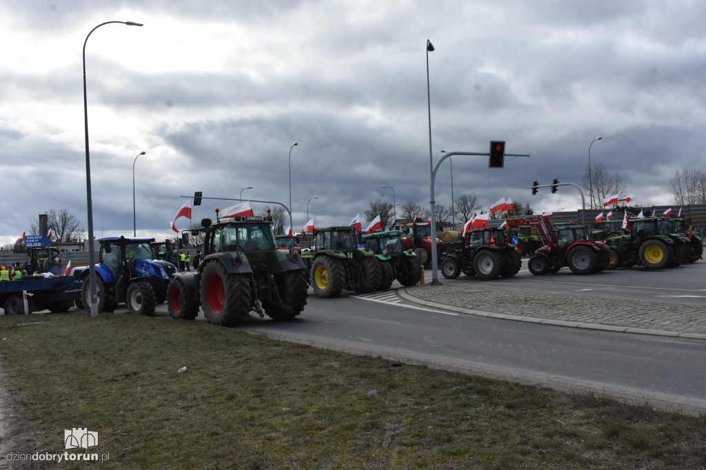 Blokada rolników w Lubiczu Dolnym