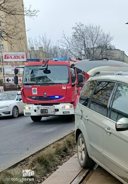 Wypadek na Broniewskiego w Toruniu