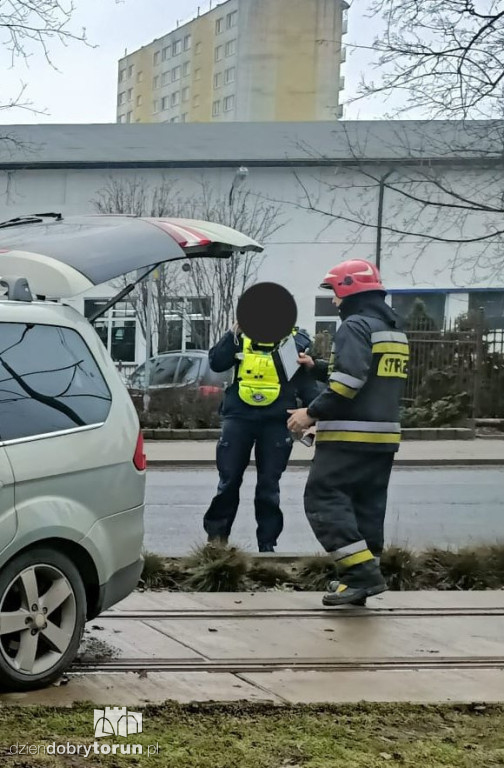 Wypadek na Broniewskiego w Toruniu