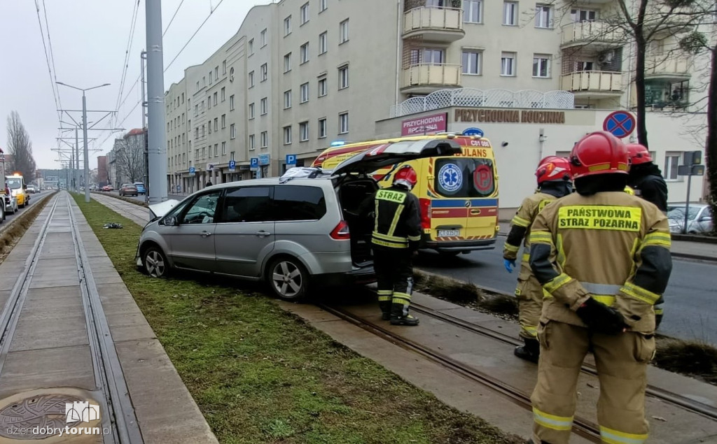 Wypadek na Broniewskiego w Toruniu