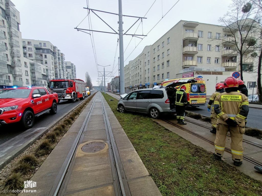 Wypadek na Broniewskiego w Toruniu