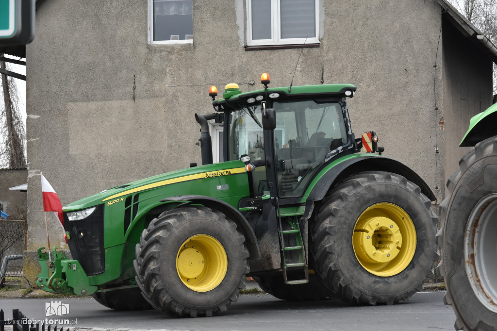 Protest rolników pod Toruniem