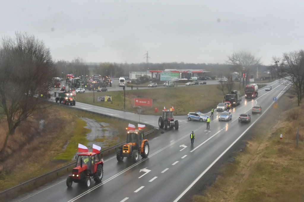 Protest rolników na DK91