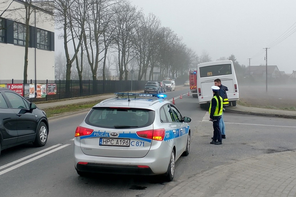 Wypadek na drodze wojewódzkiej w regionie