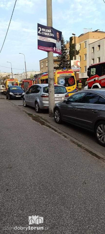 Pożar przy Antczaka w Toruniu