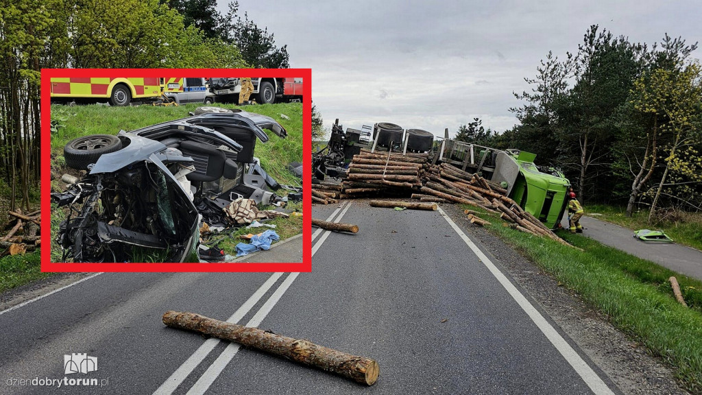 Przerażający wypadek pod Grudziądzem